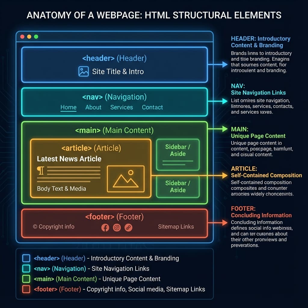 Diagrama de Estructura HTML Semántica